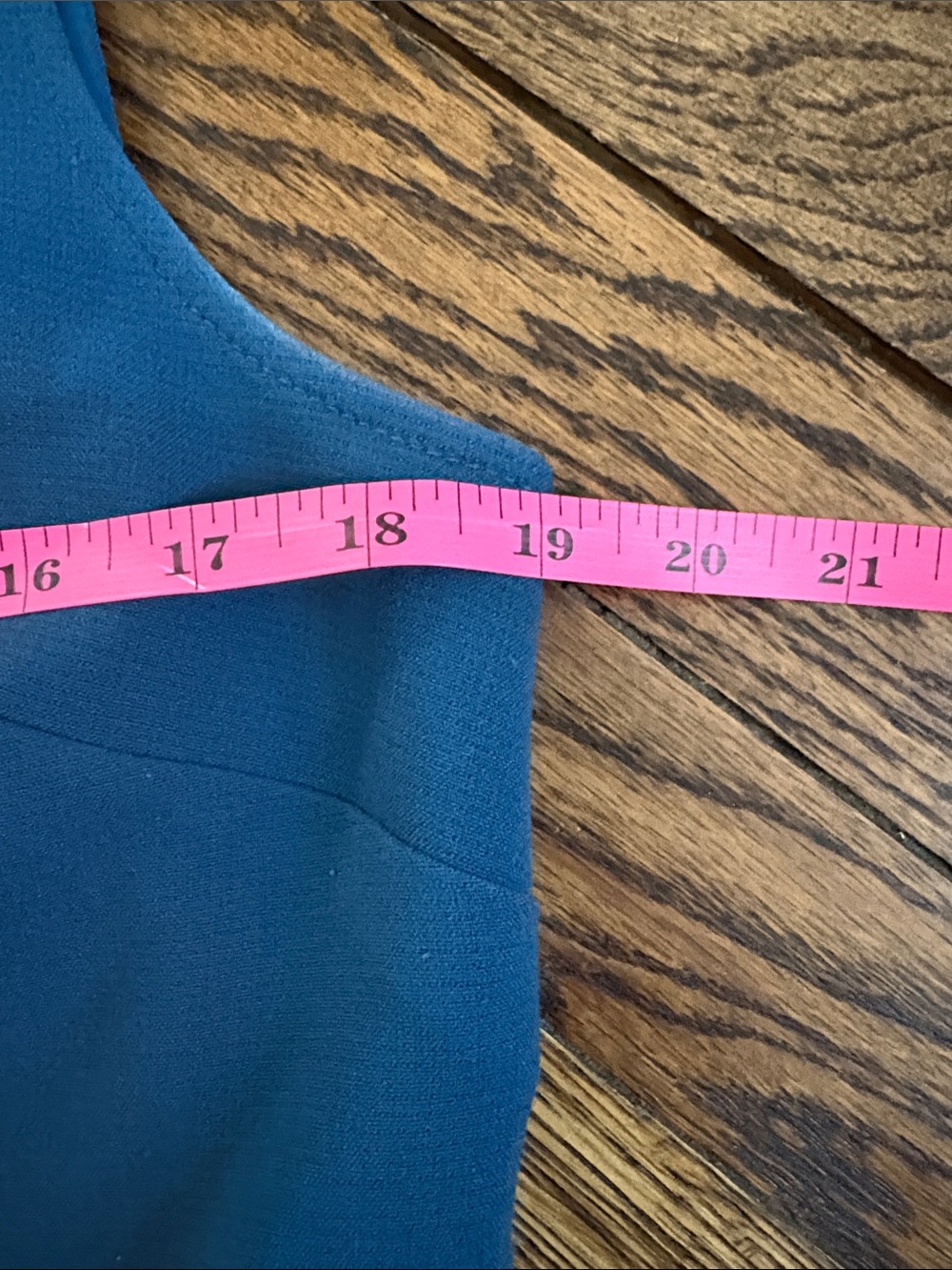Ann Taylor Teal Blue Sleeveless Classic Square Sheath Dress Size 12T Tall Long - Picture 6 of 7
